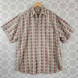 Northwest Blue 100% Cotton Patterned Button Down Short Sleeve Men's Shir…